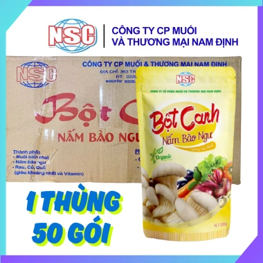 Bột Canh Nấm Bào Ngư Không Mì Chính - Giá Sỉ 1.75tr Thùng 50 Gói, Cty CP Muối Nam Định