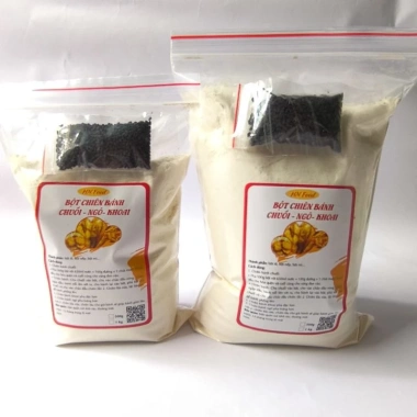 Bột chiên bánh chuối, ngô, khoai k cần ủ – Giòn, xốp, thơm lừng, màu đẹp, giá 23.000₫