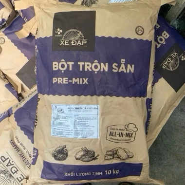 Bột chiên gà giòn xe đạp 10kg - Bao 1kg x10, giảm giá tới 19% chỉ 468.000 VND