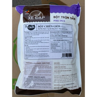 Bột chiên gà giòn xe đạp 10kg - Bao 1kg x10, giảm giá tới 19% chỉ 468.000 VND 5 Bột chiên gà giòn xe đạp 10kg - Bao 1kg x10, giảm giá tới 19% chỉ 468.000 VND 5