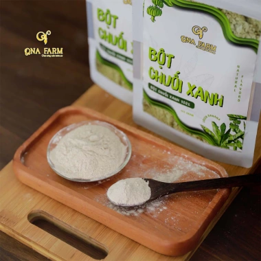Bột Chuối Xanh QNA Farm 100% Nguyên Chất - Giàu Vitamin, Chất Sơ, 100gr - 65.000 VND