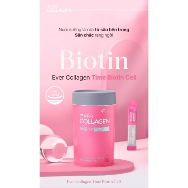 Bột Collagen Cao Cấp Time Biotin Cell 30x3g - Dưỡng Da Tóc Móng, Giá 704k (Newtree)