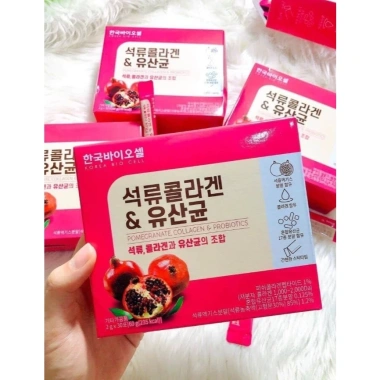 Bột Collagen Lựu Đỏ Hàn Quốc 30 gói Mẫu Mới 2.025 - Làm đẹp da, mờ nám, chỉ 35.000 VND