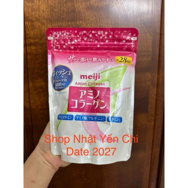 Bột Collagen Meiji Premium màu vàng - Dưỡng da, tăng độ đàn hồi, giảm nếp nhăn, giá ưu đãi 473k