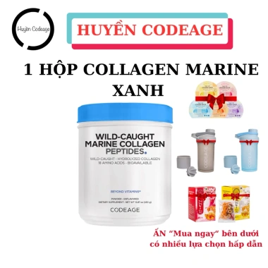 Bột Collagen xanh Marine Peptides Codeage 450g - Thủy phân da cá, hỗ trợ da căng mịn, giảm giá 2.000.000₫