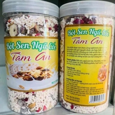 Bột Củ Sen Ngũ Cốc Dinh Dưỡng Tâm An 500gr - Giảm Cân, Dưỡng Nhan, Ăn Kiêng, Giá 42.273 VND