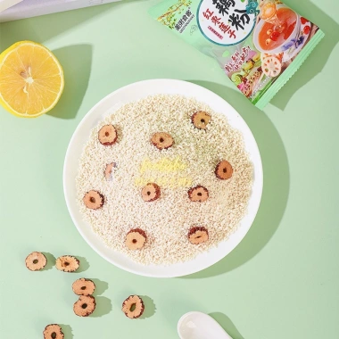 Bột Củ Sen Ngũ Cốc Mix Táo Đỏ Ăn Kiêng Dưỡng Nhân Meizoushike 500g Túi Xanh - 100k 7