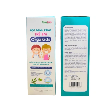 Bọt đánh răng trẻ em Orgakids 100ml : An toàn, loại bỏ mảng bám, chỉ 98.000₫ 4