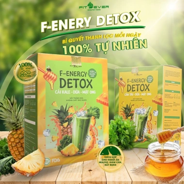 Bột detox F-energy Cải Kale dứa mật ong sấy thăng hoa: Da sáng mịn, 21 gói 7