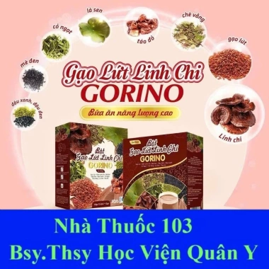 Bột Gạo Lứt Linh Chi GORNO 15 gói x 15g – Dinh dưỡng cao, giá chỉ 23.600₫