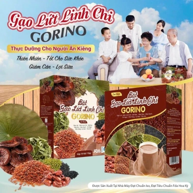 Bột gạo lứt linh chi mè đen giảm cân tốt - Nguyên chất, ăn kiêng, giá 65k