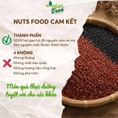 Bột gạo lứt mè đen Nuts Food 500g - Giảm cân, ăn kiêng, lợi sữa, da đẹp, chỉ 61k