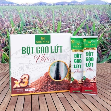 Bột gạo lứt như ý plus x3 20 gói - Giảm cân, organic, dinh dưỡng, satoso 3