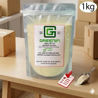 Bột Gelatin 500g 250 Bloom - Độ bền cao, giá ưu đãi 130k, phù hợp làm bánh 7