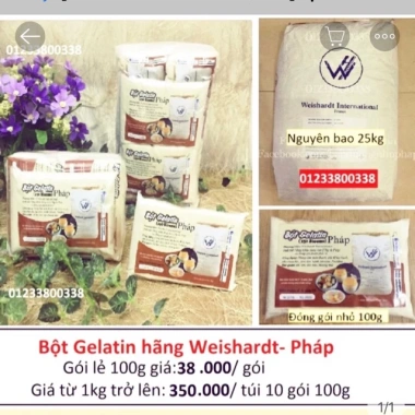 Bột Gelatin Pháp 100g - Thơm ngon, dễ tan, làm bánh, gelato - Giá chỉ 42.000đ 2