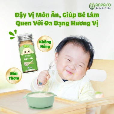 Bột gia vị Anpaso – Hành, tỏi, nghệ, sả, gừng, dậy vị món ăn cho bé ăn dặm