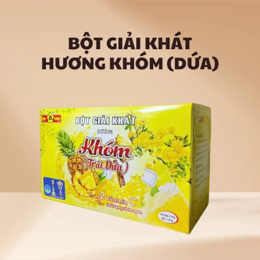 Bột giải khát hương Khóm Trái Dứa 2 Vitamin C - 18 gói 14g, giảm giá 30.000đ