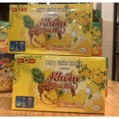 Bột giải khát hương Khóm Trái Dứa 2 Vitamin C - 18 gói 14g, giảm giá 30.000đ 3