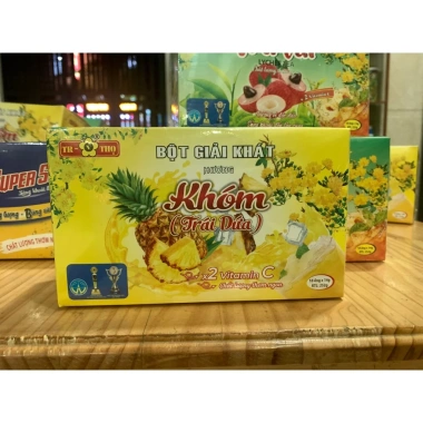 Bột giải khát hương Khóm Trái Dứa 2 Vitamin C - 18 gói 14g, giảm giá 30.000đ 5