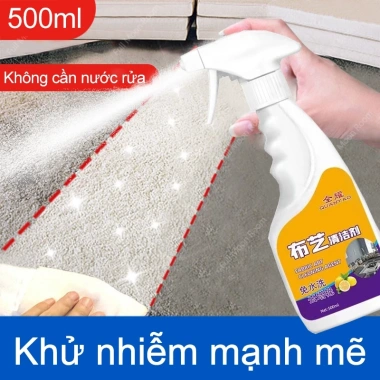 Bột giặt khô dạng xịt 500ml - Tẩy vết bẩn sofa, ghế vải, xả sạch thảm, khử nhiễm, giảm 18% 79.800₫ 3