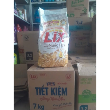 Bột giặt Lix Extra Nước Hoa Sạch Bóng 7kg - Thơm Lâu, Giá Ưu Đãi 215.000₫