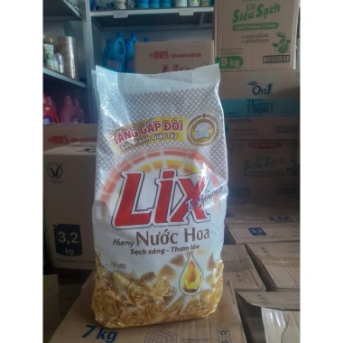 Bột giặt Lix Extra Nước Hoa Sạch Bóng 7kg - Thơm Lâu, Giá Ưu Đãi 215.000₫