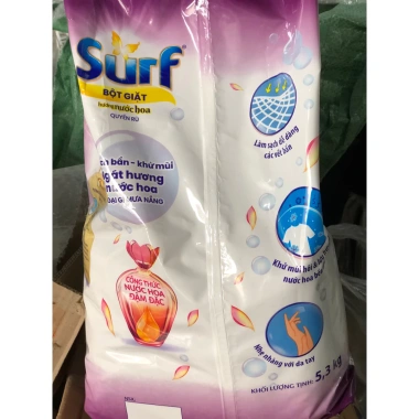 Bột Giặt Surf Khử Mùi 5.5kg và 5.3kg Hương Nước Xả Vải - Giá 174k Giảm 19%