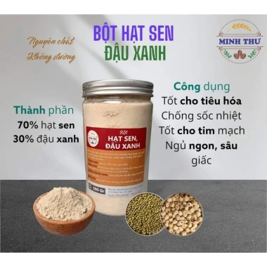 Bột Hạt Sen Đậu Xanh 500gr Nguyên Chất Không Đường - Giảm Giá Đặc Biệt 140k 4