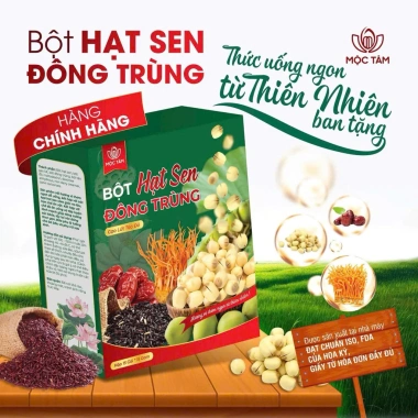 Bột Hạt Sen Đông Trùng Hạ Thảo: Dinh Dưỡng Toàn Diện, Hỗ Trợ Giảm Cân, Tăng Cường Sức Khỏe, Giá Ưu Đãi 119k