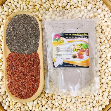 Bột Hạt Sen Senfarm - Gạo Lứt + Mè Đen Nguyên Chất, Không Đường, Giảm Giá 88k