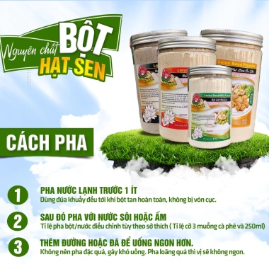 Bột Hạt Sen Senfarm - Gạo Lứt + Mè Đen Nguyên Chất, Không Đường, Giảm Giá 88k