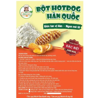 Bột Hotdog Trộn Sẵn Vị Hàn Quốc 500gr - Giá chỉ 48.000đ, giảm tới 21.440đ 4 Bột Hotdog Trộn Sẵn Vị Hàn Quốc 500gr - Giá chỉ 48.000đ, giảm tới 21.440đ 4