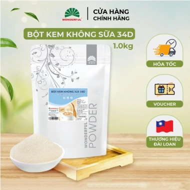 Bột Kem Không Sữa 34D Wonderful 1kg Dinh Dưỡng Cao Đậm Vị Giá Đãi 128.380 VND Bột Kem Không Sữa 34D Wonderful 1kg Dinh Dưỡng Cao Đậm Vị Giá Đãi 128.380 VND