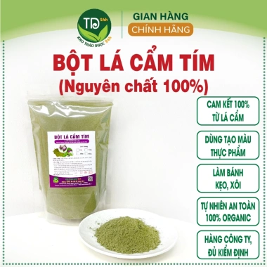 Bột lá cẩm tím 100% nguyên chất – Tạo màu tím tự nhiên cho xôi, bánh, thạch, chè – Giá ưu đãi 12.888đ