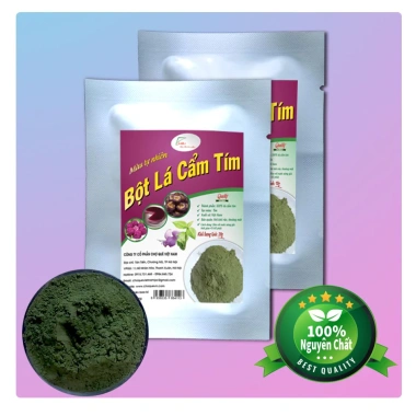 Bột lá cẩm tím 20g nguyên chất 100% Tạo xôi tím bánh thạch mứt dừa thơm ngon