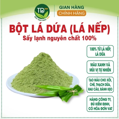 Bột lá dứa 100% - Màu xanh, hương thơm tự nhiên cho xôi lá nếp, mứt dừa, thạch - 19.898₫
