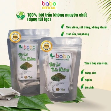 Bột lá trầu không xông hơ vùng kín sau sinh - làm sạch, ngừa nấm, giảm mùi 24k