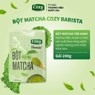 Bột Matcha Cozy Barista 200gr - Pha Latte, Mứt Nougat Tết, giảm còn 200.000 VND