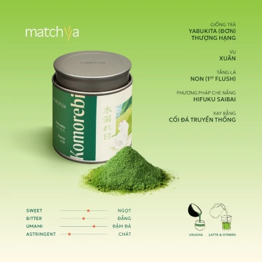 Bột Matcha KOMOREBI Izumo 40g - Giống Đơn Yabukita, Vụ Xuân, Giá ưu đãi 689.500₫ 2
