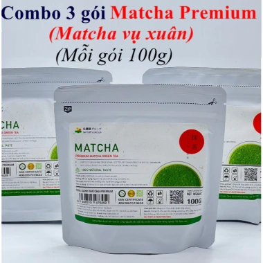 Bột Matcha PREMIUM Satoen 100g Combo 3 gói - Matcha Nhật Bản Vụ Xuân, chỉ 185k