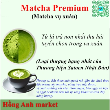 Bột Matcha PREMIUM Satoen 100g Combo 3 gói - Matcha Nhật Bản Vụ Xuân, chỉ 185k