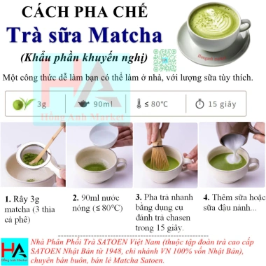 Bột Matcha PREMIUM Satoen 100g Combo 3 gói - Matcha Nhật Bản Vụ Xuân, chỉ 185k 8 Bột Matcha PREMIUM Satoen 100g Combo 3 gói - Matcha Nhật Bản Vụ Xuân, chỉ 185k 8
