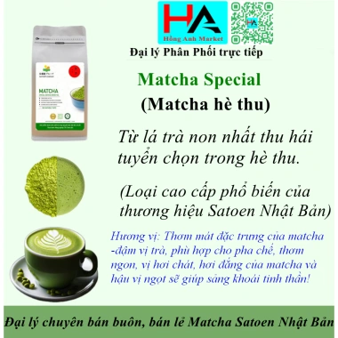 Bột Matcha SPECIAL Hè Thu 250g Nhật Bản Satoen – uống latte, làm bánh, kem, chỉ 145k 5
