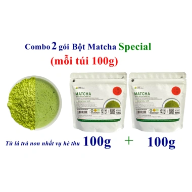 Bột Matcha SPECIAL Satoen 100g - COMBO 2 gói, Matcha Nhật Bản Hè Thu, Giá ưu đãi 145.000₫