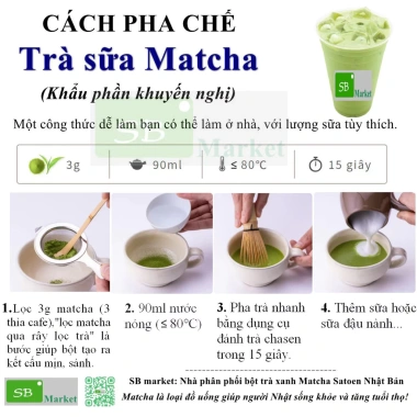Bột Matcha SPECIAL Satoen 1kg - Nguyên chất Nhật Bản, giảm còn 650k, pha latte & trà sữa 9 Bột Matcha SPECIAL Satoen 1kg - Nguyên chất Nhật Bản, giảm còn 650k, pha latte & trà sữa 9