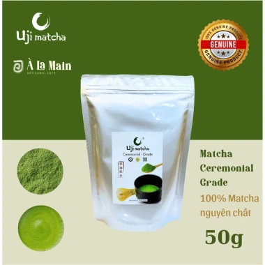 Bột Matcha UJI Ceremonial 50gr Chất Nhật Bản – Không Đường, Không Sữa, VAT 120k