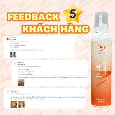Bọt Mềm Bloom 300ml – Tạo xoăn lơi, giữ nếp, không bết dính, tăng phồng tự nhiên 9