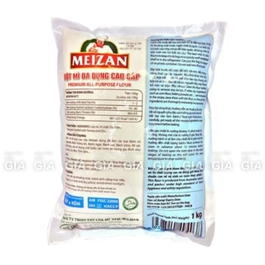 Bột mì đa dụng cao cấp Meizan 1kg - Giá 27.800đ, chất lượng cao, đa năng làm bánh 3 Bột mì đa dụng cao cấp Meizan 1kg - Giá 27.800đ, chất lượng cao, đa năng làm bánh 3