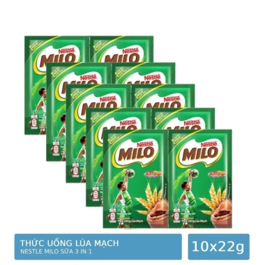 Bột Milo dây 10 gói 22g, bịch 1kg - Giá giảm 219.600₫ (giá gốc 285.480) – Năng lượng cho trẻ 2