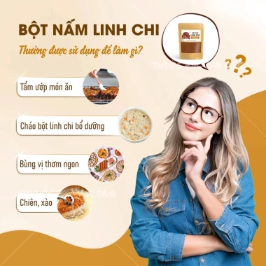 Bột nấm linh chi 100g nguyên chất - phòng ngừa ung thư, tốt tim mạch, tăng đề kháng - giảm giá 80.000 VND 3